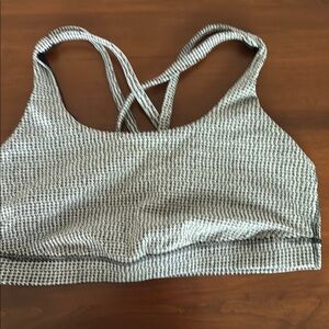 Lululemon Women's Black and White Sports Bra